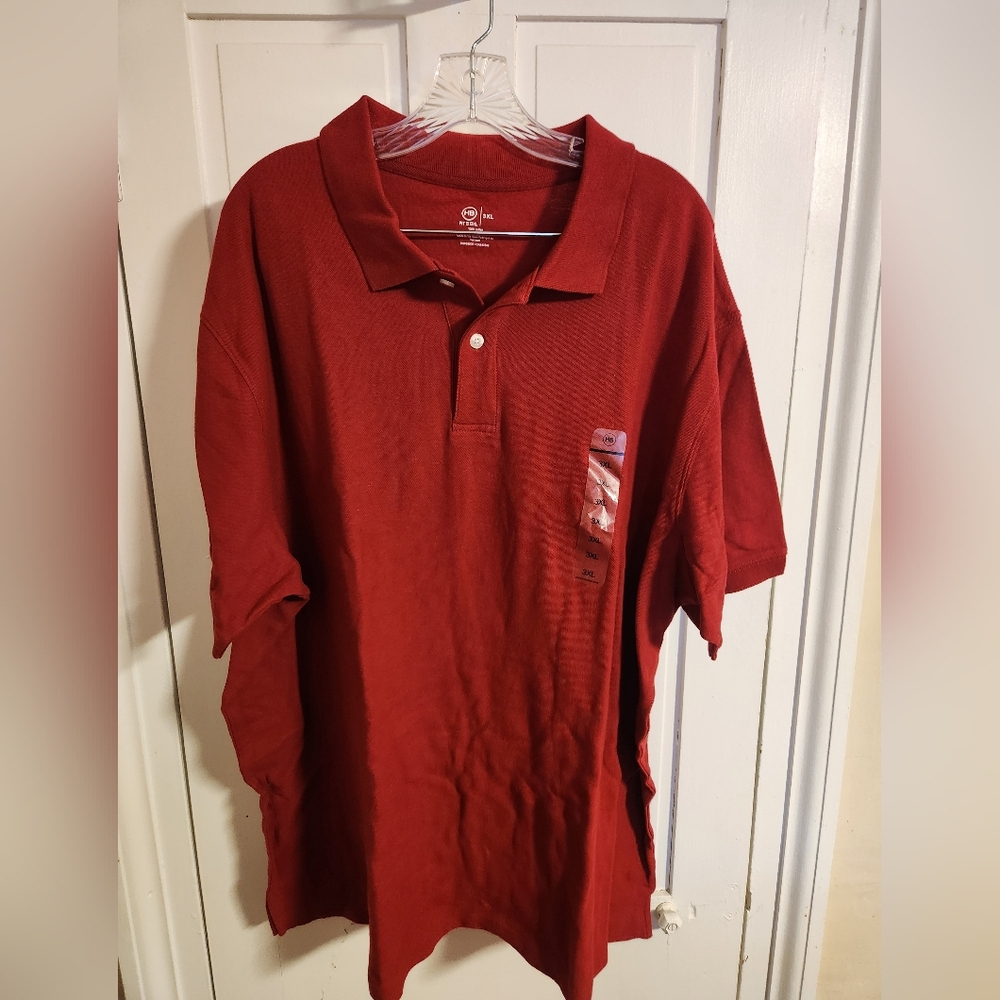 Men's Red Polo Shirt Size 3XL NWT